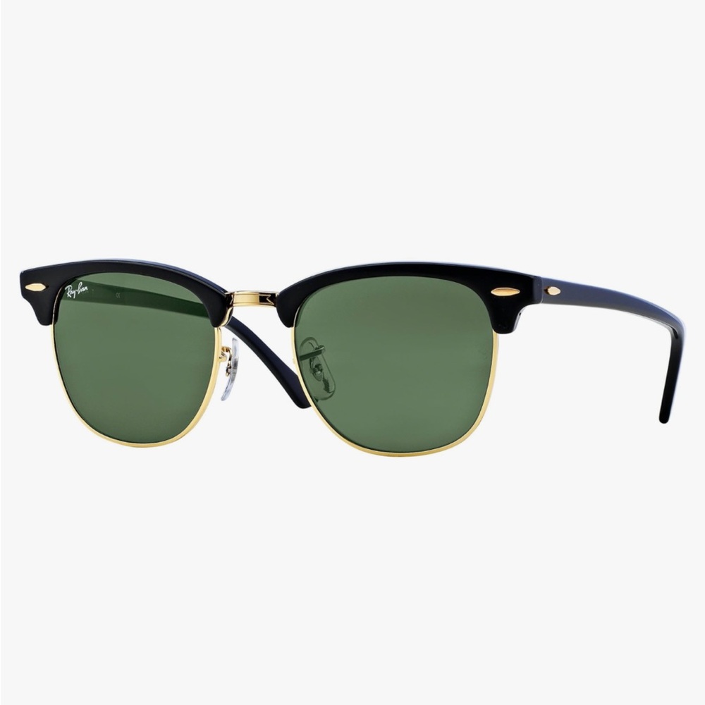 Rayban Clubmaster Black and Green Sunglasses